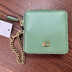 Soft Green Small Coach Wristlet NWT